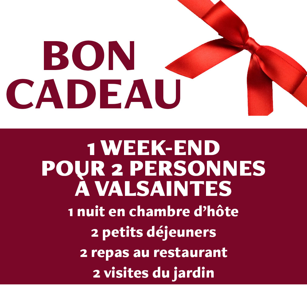 Bon cadeau - 1 week-end pour 2 personnes à Valsaintes - Le Jardin de  l'Abbaye de Valsaintes